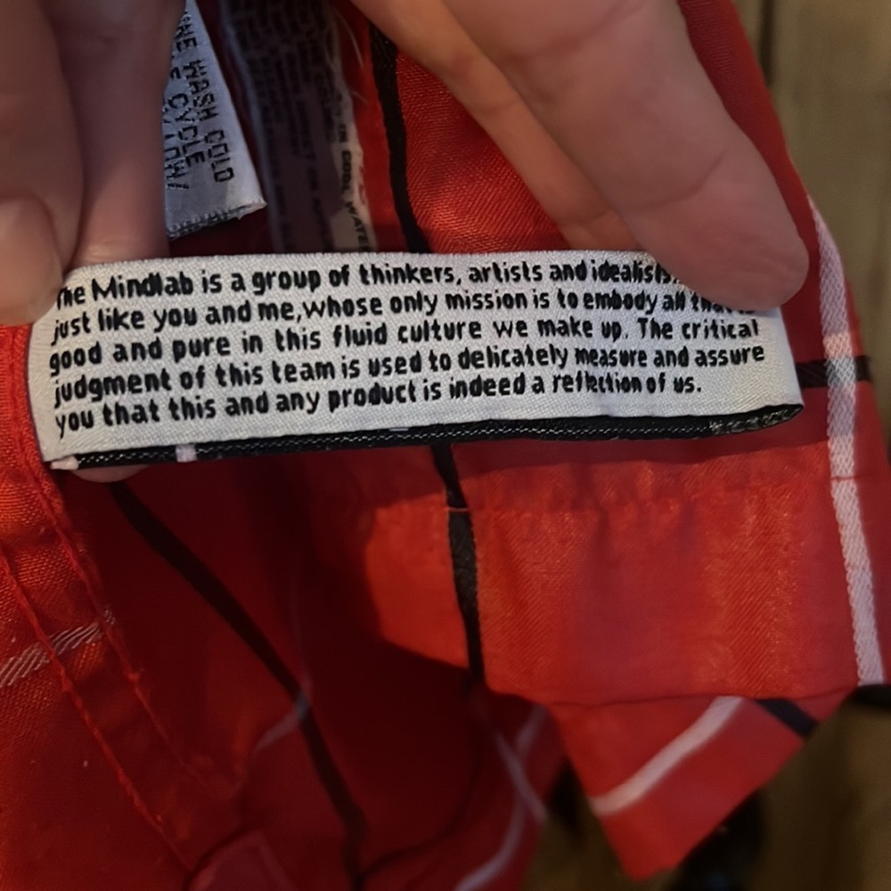 Echo Complex Red/Black/White Pattern Button Down … - image 6